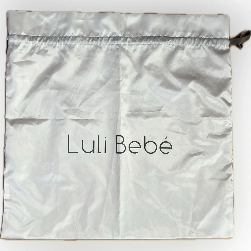 🤍 Dust Bag for Luli Bebe Diaper Bag — Oversized — Square — Silky Satin White